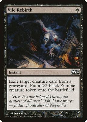 Vile Rebirth card from Magic 2013 (M13)