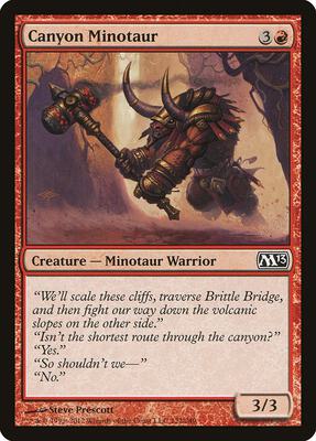 Canyon Minotaur card from Magic 2013 (M13)