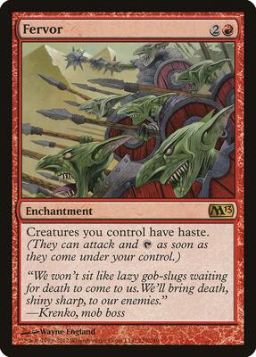 Fervor card from Magic 2013 (M13)