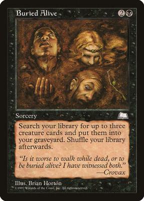 Buried Alive card from Weatherlight