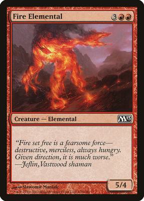 Fire Elemental card from Magic 2013 (M13)