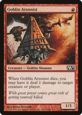 Goblin Arsonist card from Magic 2013 (M13)