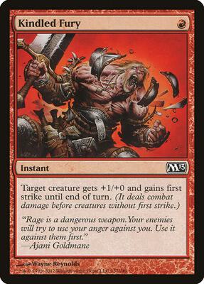Kindled Fury card from Magic 2013 (M13)
