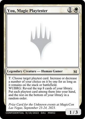 You, Magic Playtester card from Un-Known Event Playtest Cards