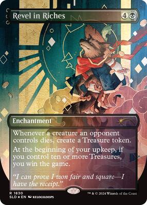 Revel in Riches (Rainbow Foil) card from Secret Lair Drop Series