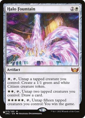 Halo Fountain card from The List Reprints