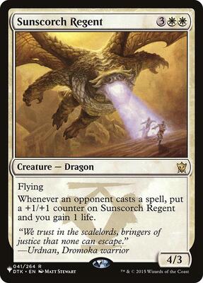 Sunscorch Regent card from The List Reprints