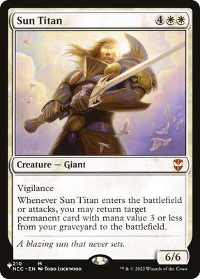 Sun Titan (NCC) card from The List Reprints