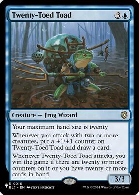 Twenty-Toed Toad card from The List Reprints