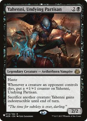 Yahenni, Undying Partisan card from The List Reprints