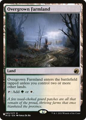 Overgrown Farmland card from The List Reprints
