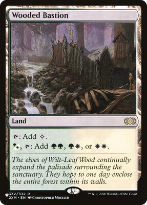 Wooded Bastion card from The List Reprints