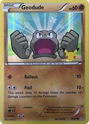 Geodude (Stamped) card from Generations