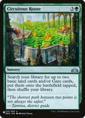 Circuitous Route card from The List Reprints