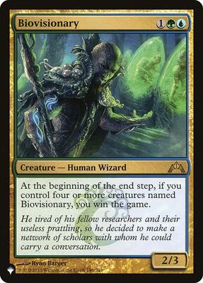 Biovisionary card from The List Reprints