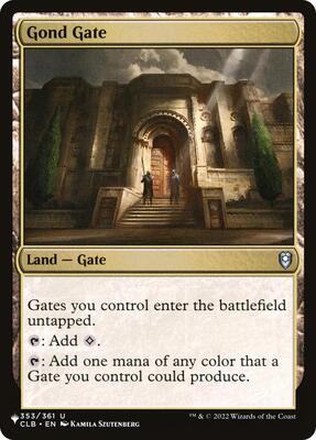 Gond Gate card from The List Reprints