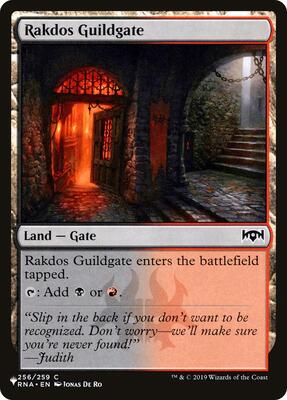 Rakdos Guildgate (256) card from The List Reprints