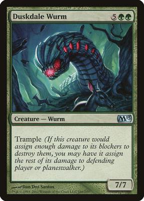 Duskdale Wurm card from Magic 2013 (M13)