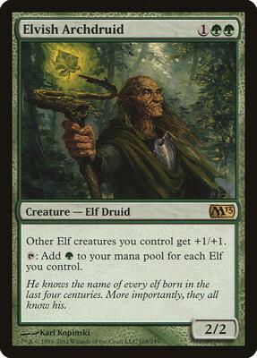 Elvish Archdruid card from Magic 2013 (M13)