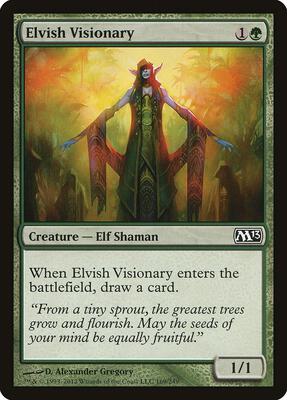 Elvish Visionary card from Magic 2013 (M13)