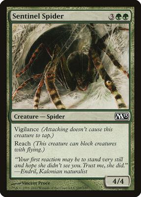 Sentinel Spider card from Magic 2013 (M13)