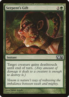 Serpent's Gift card from Magic 2013 (M13)