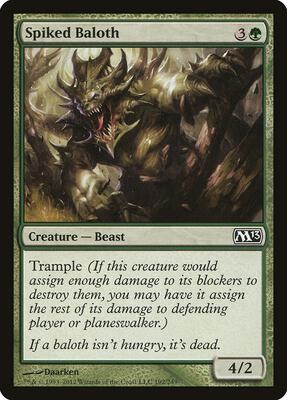 Spiked Baloth card from Magic 2013 (M13)