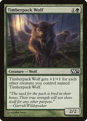 Timberpack Wolf card from Magic 2013 (M13)