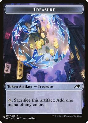 Treasure // Citizen Double-Sided Token card from The List Reprints