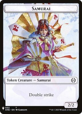 Samurai // Clue Double-Sided Token card from The List Reprints