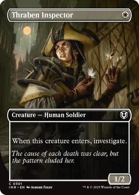 Thraben Inspector (Borderless) card from Innistrad Remastered