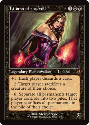Liliana of the Veil (Retro Frame) card from Innistrad Remastered