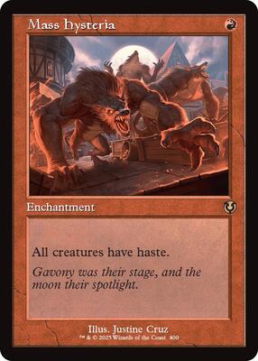 Mass Hysteria (Retro Frame) card from Innistrad Remastered
