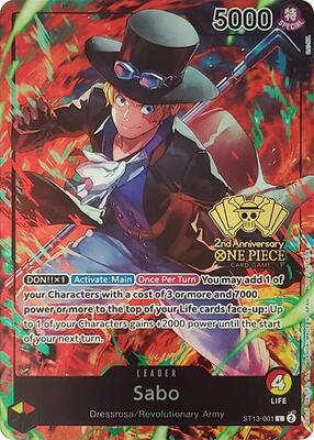 Sabo (2nd Anniversary Tournament) card from One Piece Promotion Cards
