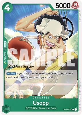 Usopp (024) card from Emperors in the New World: 2nd Anniversary Tournament Cards