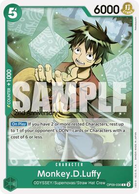 Monkey.D.Luffy (036) card from Emperors in the New World: 2nd Anniversary Tournament Cards