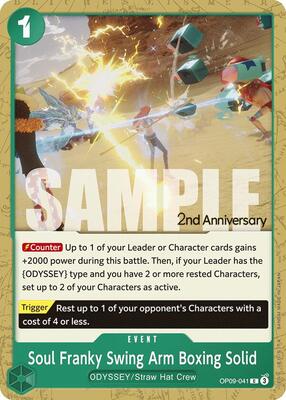 Soul Franky Swing Arm Boxing Solid card from Emperors in the New World: 2nd Anniversary Tournament Cards