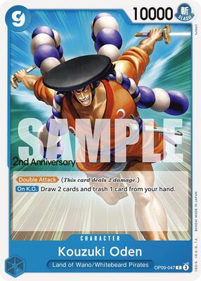 Kouzuki Oden card from Emperors in the New World: 2nd Anniversary Tournament Cards