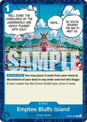 Emptee Bluffs Island card from Emperors in the New World: 2nd Anniversary Tournament Cards