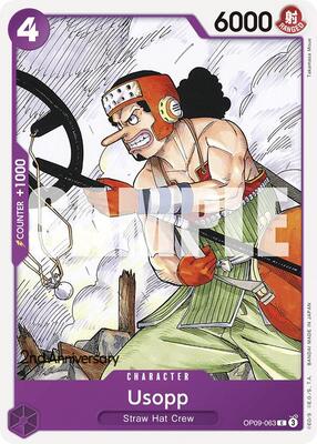 Usopp (063) card from Emperors in the New World: 2nd Anniversary Tournament Cards