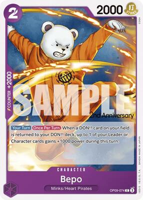 Bepo card from Emperors in the New World: 2nd Anniversary Tournament Cards