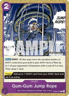 Gum-Gum Jump Rope card from Emperors in the New World: 2nd Anniversary Tournament Cards