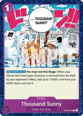 Thousand Sunny card from Emperors in the New World: 2nd Anniversary Tournament Cards