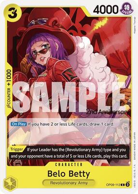 Belo Betty card from Emperors in the New World: 2nd Anniversary Tournament Cards