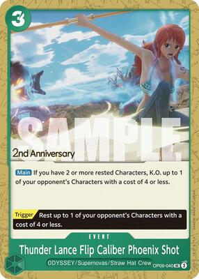 Thunder Lance Flip Caliber Phoenix Shot card from Emperors in the New World: 2nd Anniversary Tournament Cards