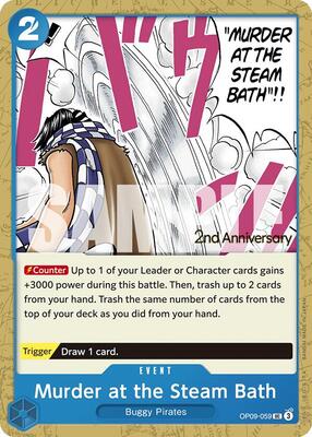 Murder at the Steam Bath card from Emperors in the New World: 2nd Anniversary Tournament Cards