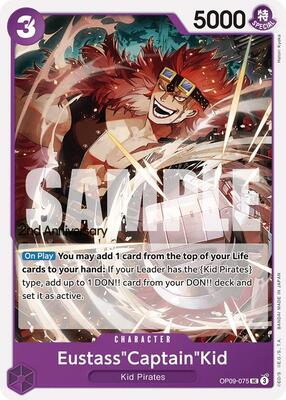 Eustass"Captain"Kid card from Emperors in the New World: 2nd Anniversary Tournament Cards