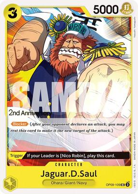 Jaguar.D.Saul card from Emperors in the New World: 2nd Anniversary Tournament Cards