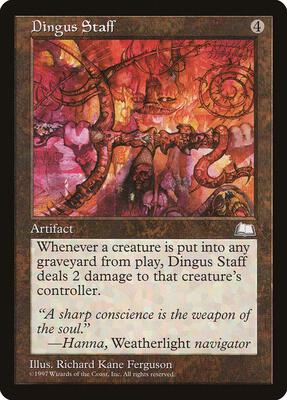Dingus Staff card from Weatherlight