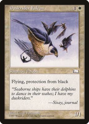 Duskrider Falcon card from Weatherlight